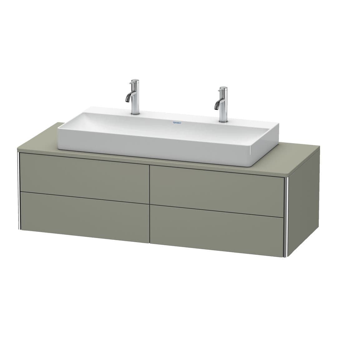 Duravit XSquare – Έπιπλο Νιπτήρα – 1400 mm, για κονσόλα, 4 συρτάρια, νιπτήρας κέντρο, 1400 x 548 x 400 mm – Stone grey Satin Matt, Lacquer (XS4915M9292)