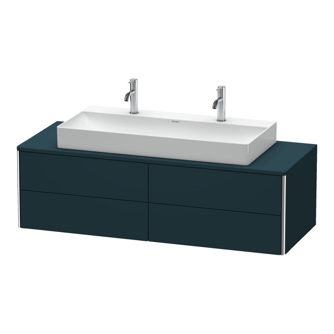 Duravit XSquare – Έπιπλο Νιπτήρα – 1400 mm, για κονσόλα, 4 συρτάρια, νιπτήρας κέντρο, 1400 x 548 x 400 mm – Night blue Satin Matt, Lacquer (XS4915M9898)