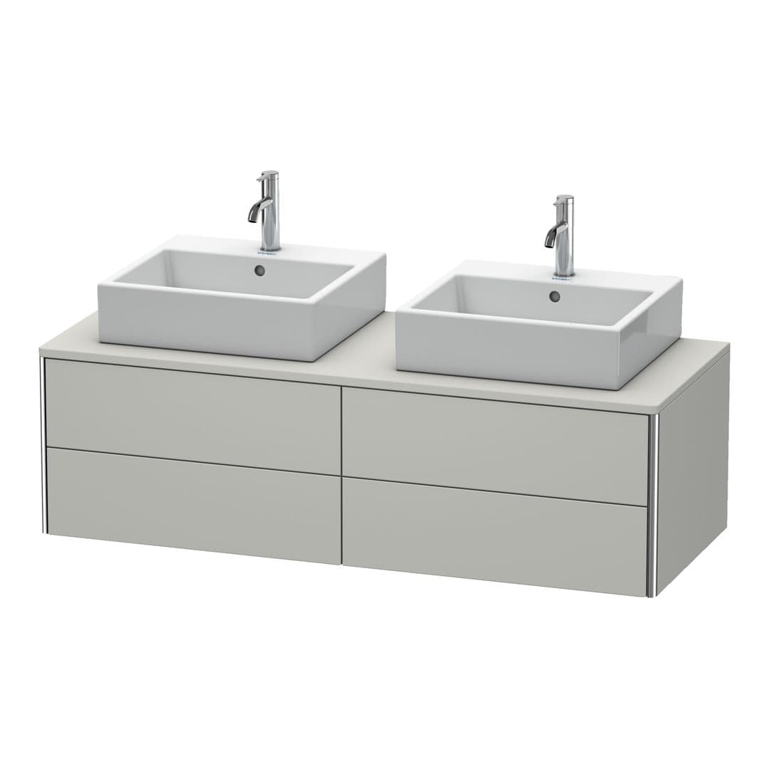 Duravit XSquare – Έπιπλο Νιπτήρα – 1400 mm, για κονσόλα, 4 συρτάρια, 1400 x 548 x 400 mm – Concrete grey Matt, Decor (XS4916B0707)
