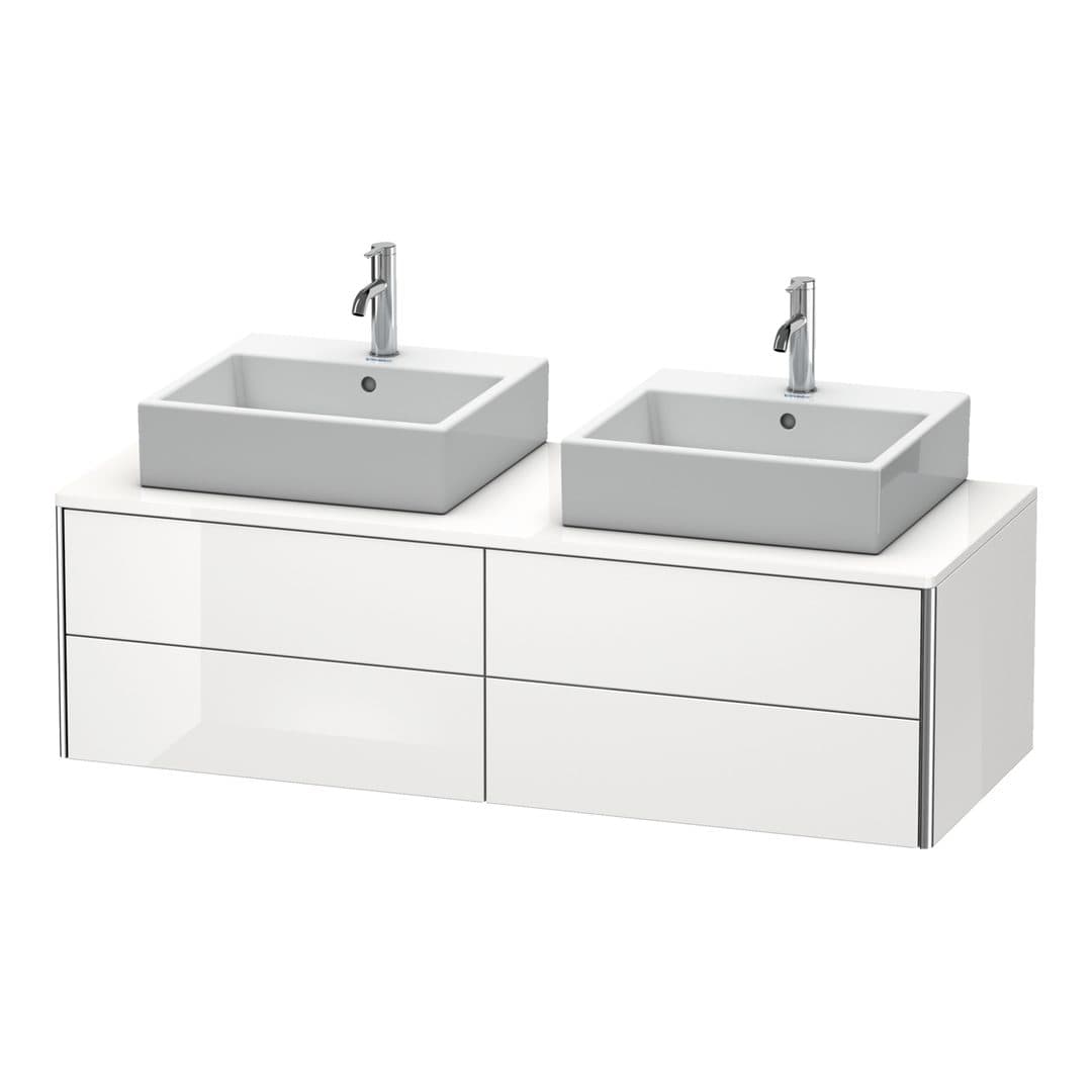 Duravit XSquare – Έπιπλο Νιπτήρα – 1400 mm, για κονσόλα, 4 συρτάρια, 1400 x 548 x 400 mm – White High Gloss, Decor (XS4916B2222)