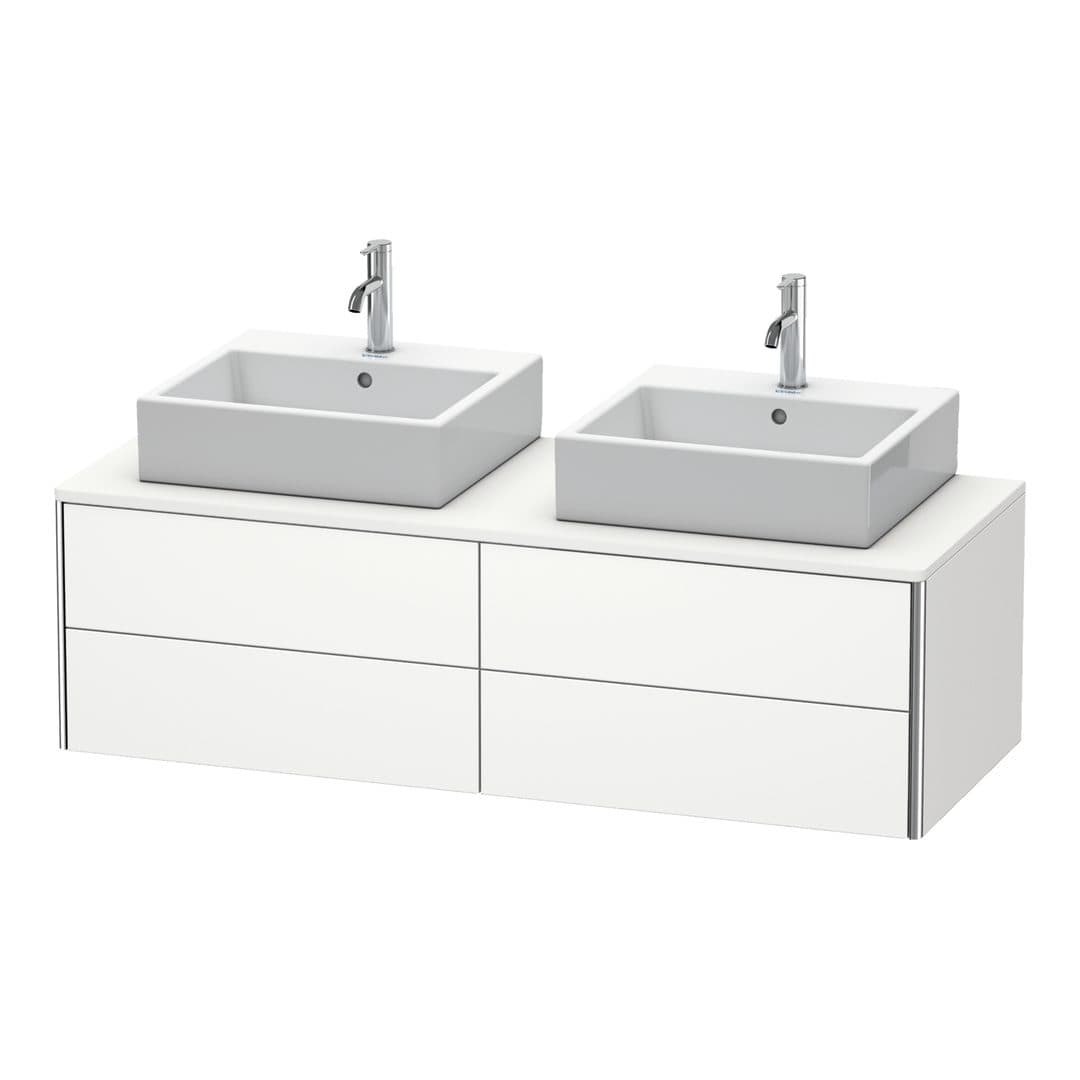 Duravit XSquare – Έπιπλο Νιπτήρα – 1400 mm, για κονσόλα, 4 συρτάρια, 1400 x 548 x 400 mm – White Satin Matt, Lacquer (XS4916B3636)