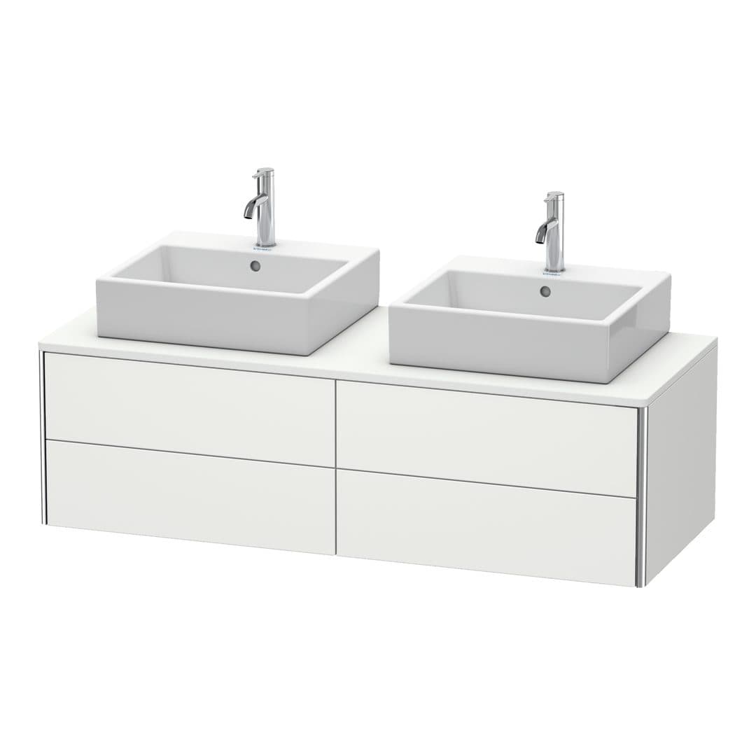 Duravit XSquare – Έπιπλο Νιπτήρα – 1400 mm, για κονσόλα, 4 συρτάρια, 1400 x 548 x 400 mm – Nordic white Satin Matt, Lacquer (XS4916B3939)