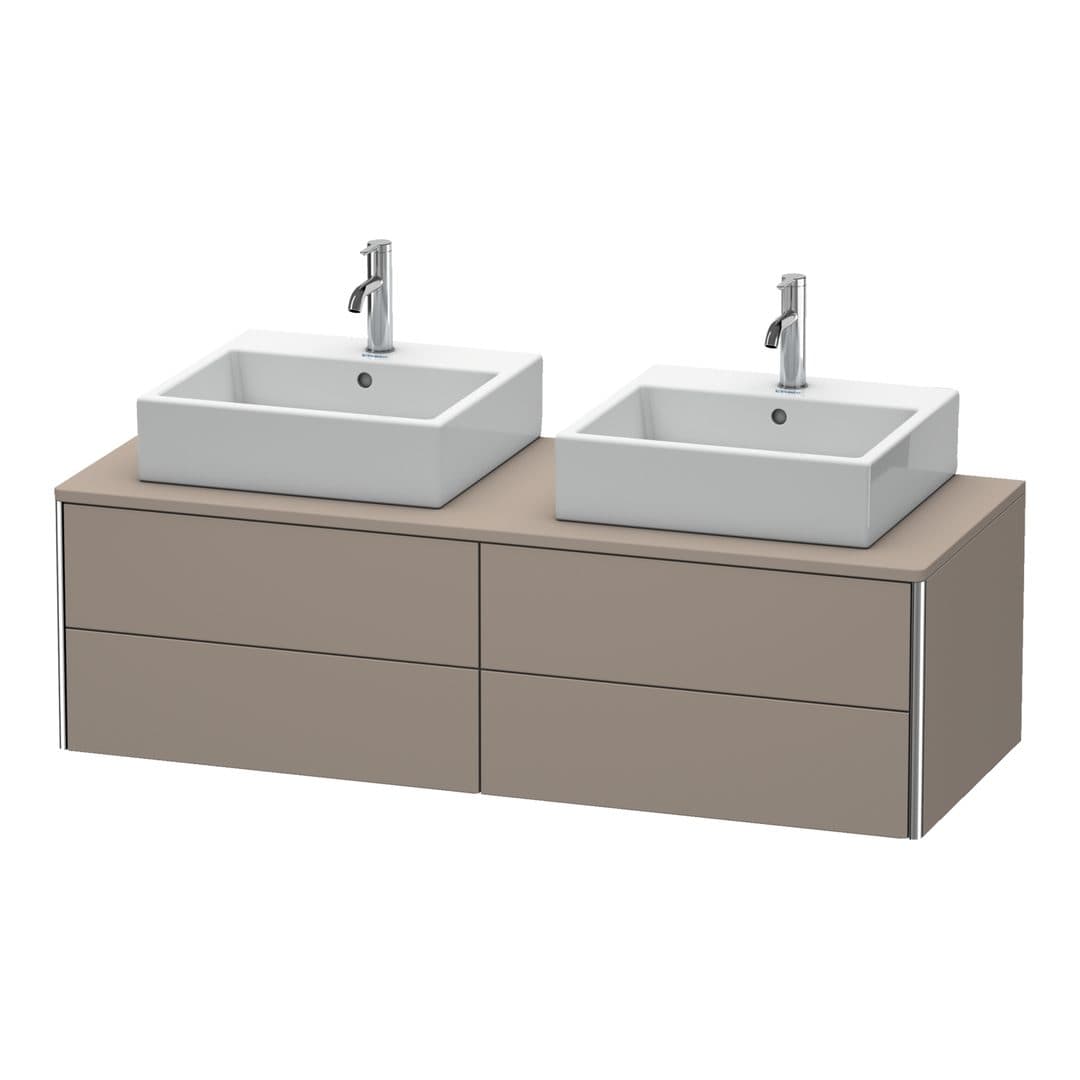 Duravit XSquare – Έπιπλο Νιπτήρα – 1400 mm, για κονσόλα, 4 συρτάρια, 1400 x 548 x 400 mm – Basalte Matt, Decor (XS4916B4343)