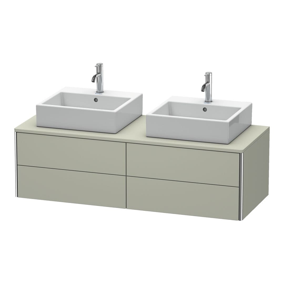 Duravit XSquare – Έπιπλο Νιπτήρα – 1400 mm, για κονσόλα, 4 συρτάρια, 1400 x 548 x 400 mm – Taupe Satin Matt, Lacquer (XS4916B6060)