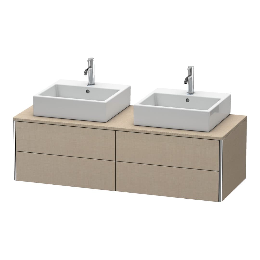 Duravit XSquare – Έπιπλο Νιπτήρα – 1400 mm, για κονσόλα, 4 συρτάρια, 1400 x 548 x 400 mm – Linen Matt, Decor (XS4916B7575)
