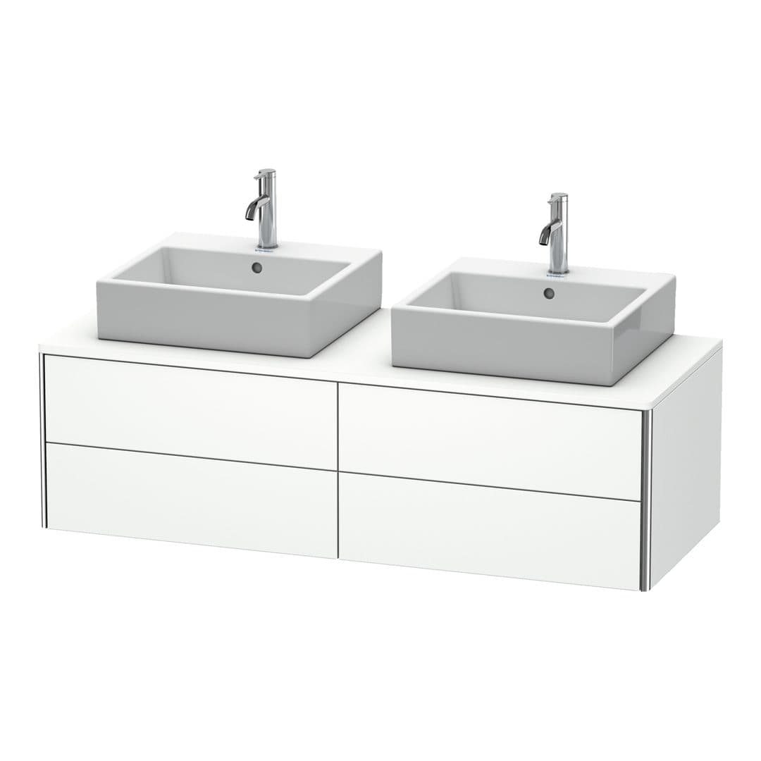 Duravit XSquare – Έπιπλο Νιπτήρα – 1400 mm, για κονσόλα, 4 συρτάρια, 1400 x 548 x 400 mm – White Super Matt, Decor (XS4916B8484)