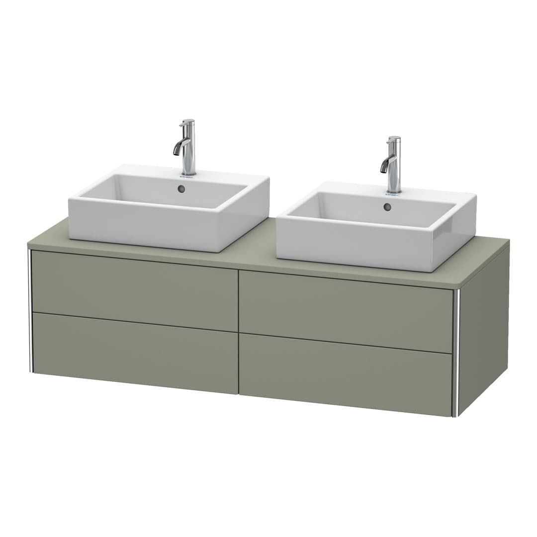 Duravit XSquare – Έπιπλο Νιπτήρα – 1400 mm, για κονσόλα, 4 συρτάρια, 1400 x 548 x 400 mm – Stone grey Satin Matt, Lacquer (XS4916B9292)