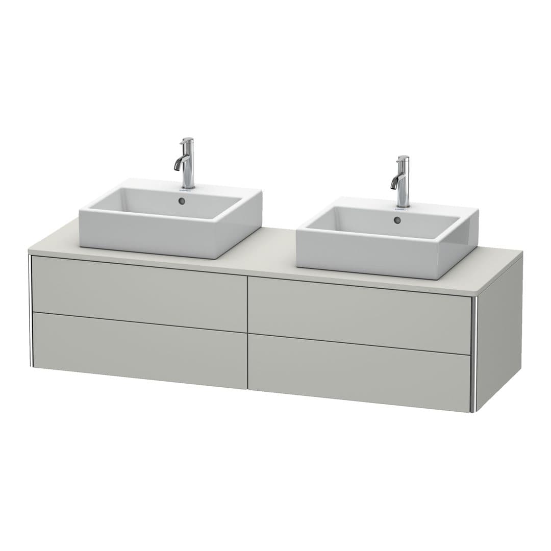Duravit XSquare – Έπιπλο Νιπτήρα – 1600 mm, για κονσόλα, 4 συρτάρια, 1600 x 548 x 400 mm – Concrete grey Matt, Decor (XS4917B0707)