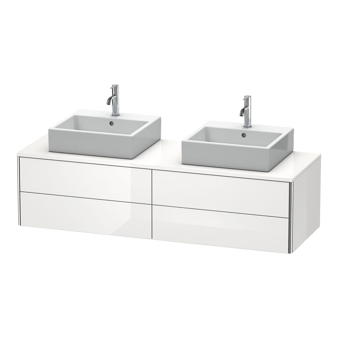 Duravit XSquare – Έπιπλο Νιπτήρα – 1600 mm, για κονσόλα, 4 συρτάρια, 1600 x 548 x 400 mm – White High Gloss, Decor (XS4917B2222)