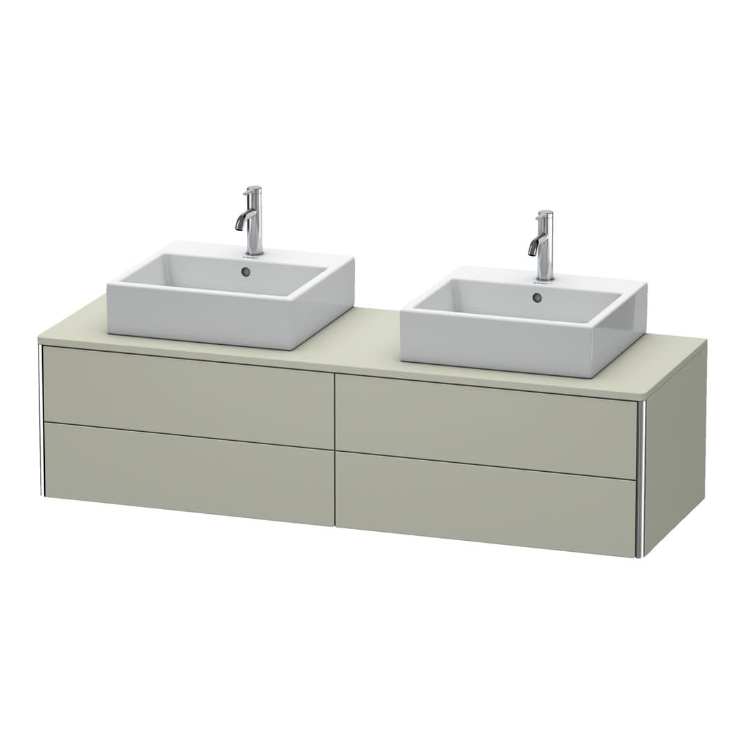 Duravit XSquare – Έπιπλο Νιπτήρα – 1600 mm, για κονσόλα, 4 συρτάρια, 1600 x 548 x 400 mm – Taupe Satin Matt, Lacquer (XS4917B6060)