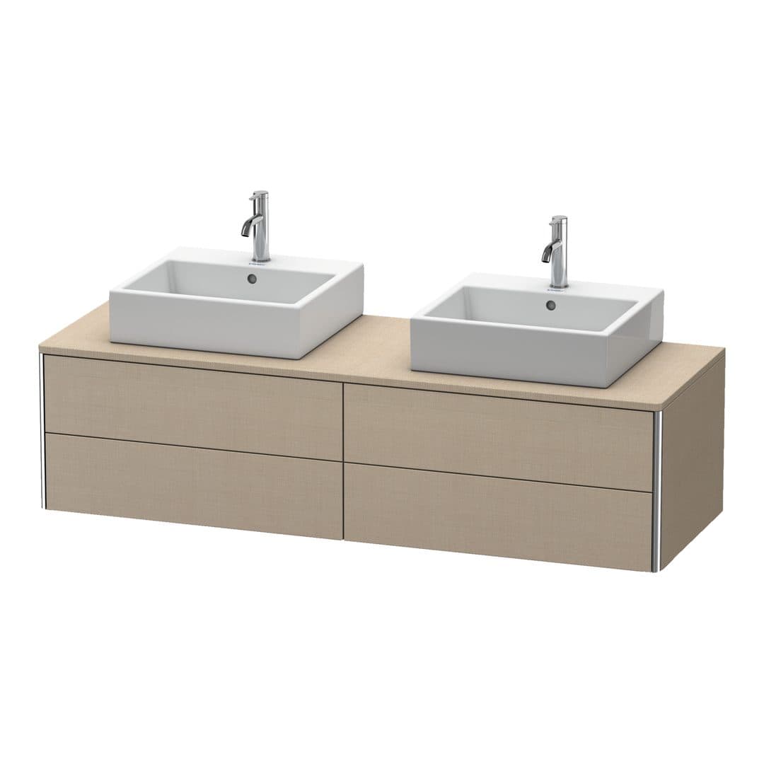 Duravit XSquare – Έπιπλο Νιπτήρα – 1600 mm, για κονσόλα, 4 συρτάρια, 1600 x 548 x 400 mm – Linen Matt, Decor (XS4917B7575)