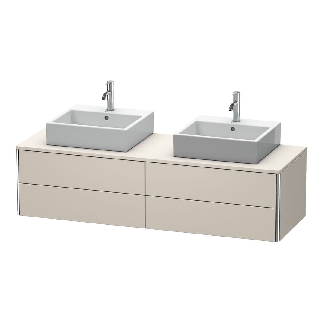 Duravit XSquare – Έπιπλο Νιπτήρα – 1600 mm, για κονσόλα, 4 συρτάρια, 1600 x 548 x 400 mm – Taupe Super Matt, Decor (XS4917B8383)