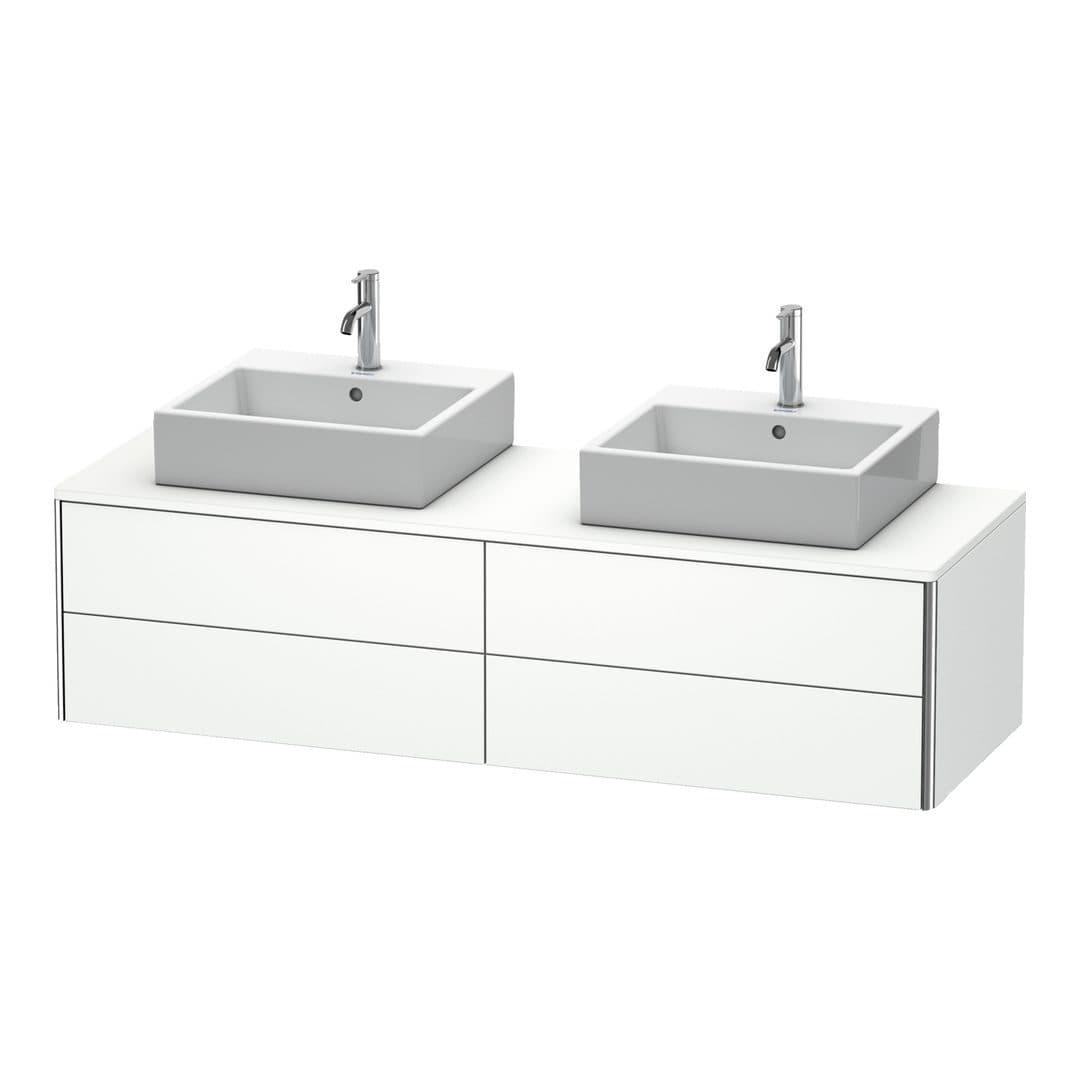Duravit XSquare – Έπιπλο Νιπτήρα – 1600 mm, για κονσόλα, 4 συρτάρια, 1600 x 548 x 400 mm – White Super Matt, Decor (XS4917B8484)