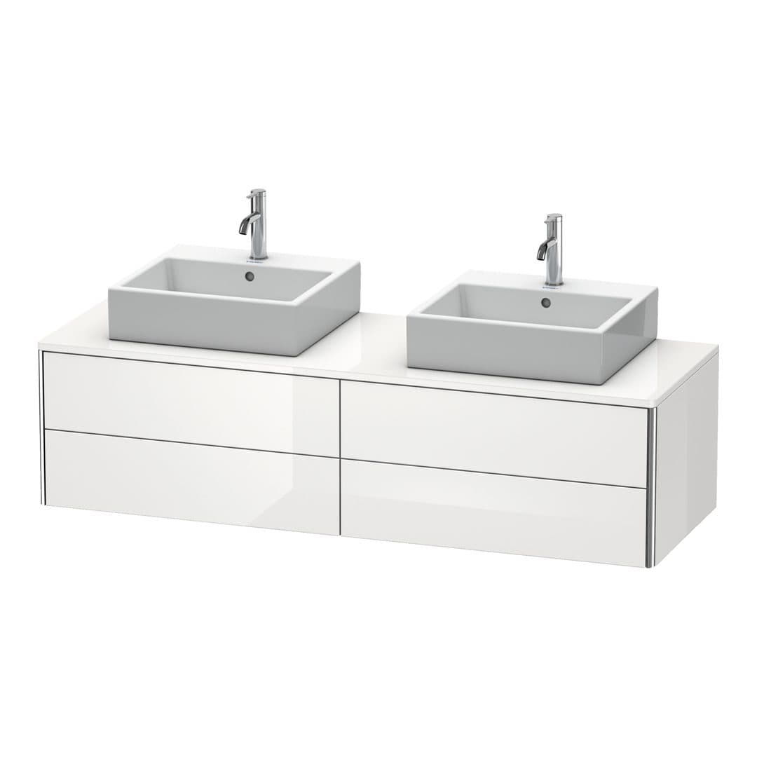 Duravit XSquare – Έπιπλο Νιπτήρα – 1600 mm, για κονσόλα, 4 συρτάρια, 1600 x 548 x 400 mm – White High Gloss, Lacquer (XS4917B8585)