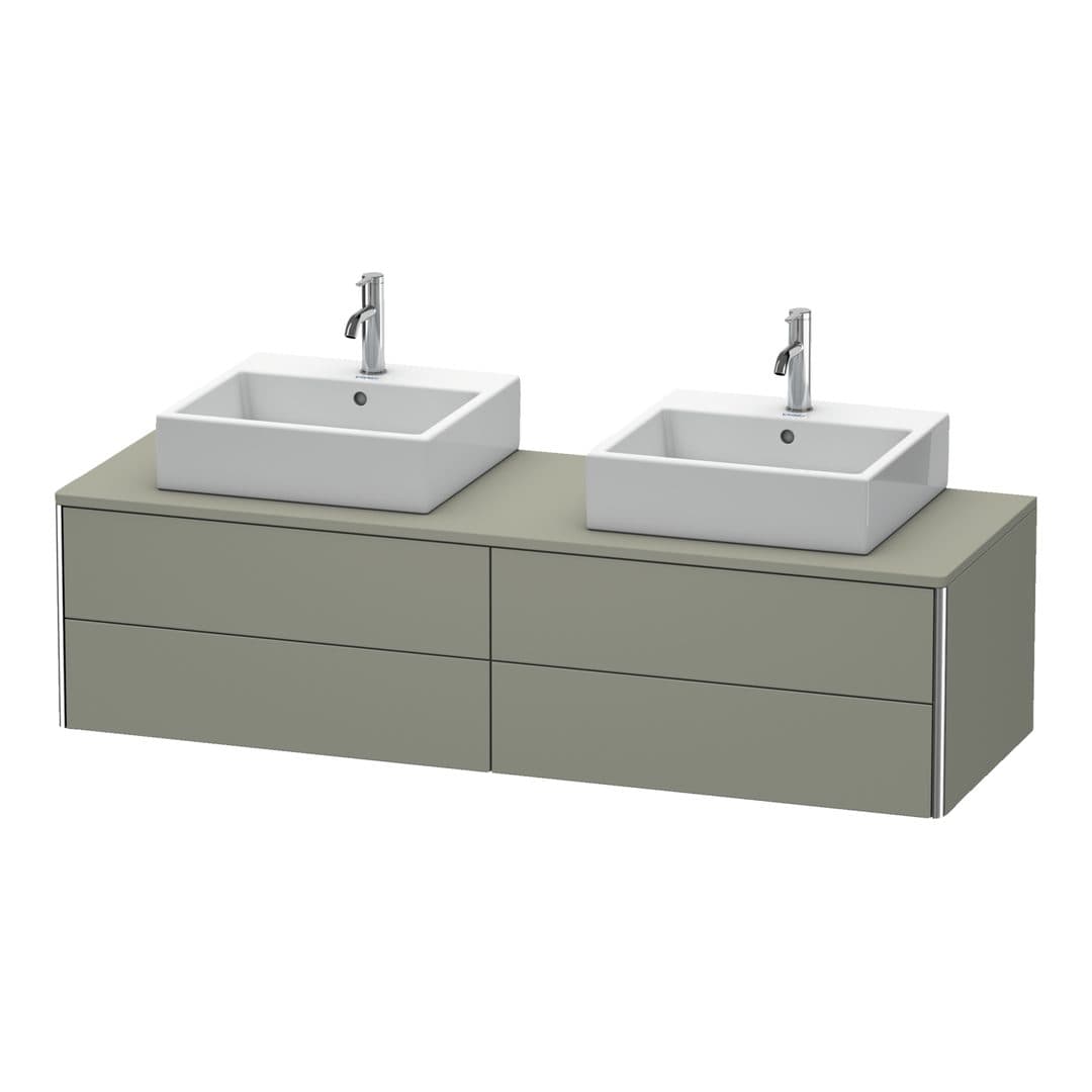 Duravit XSquare – Έπιπλο Νιπτήρα – 1600 mm, για κονσόλα, 4 συρτάρια, 1600 x 548 x 400 mm – Stone grey Satin Matt, Lacquer (XS4917B9292)
