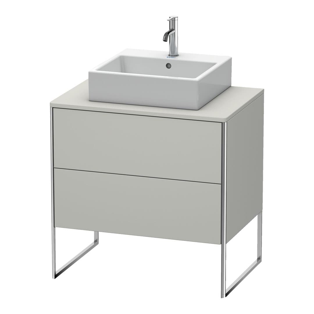 Duravit XSquare – Έπιπλο Νιπτήρα – 800 mm, για κονσόλα, 2 συρτάρια, νιπτήρας κέντρο, 800 x 548 x 778 mm – Concrete grey Matt, Decor (XS492000707)