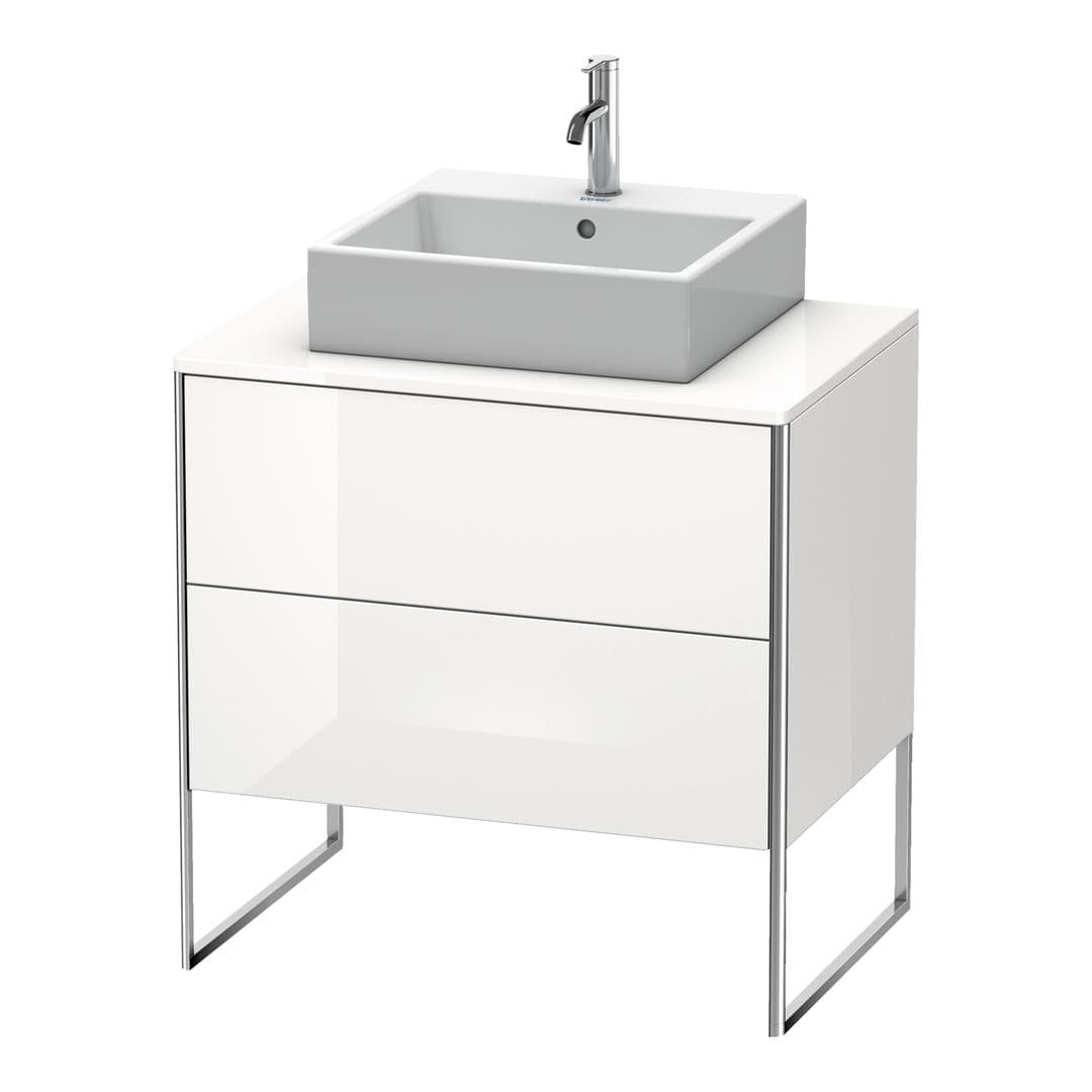 Duravit XSquare – Έπιπλο Νιπτήρα – 800 mm, για κονσόλα, 2 συρτάρια, νιπτήρας κέντρο, 800 x 548 x 778 mm – White High Gloss, Decor (XS492002222)