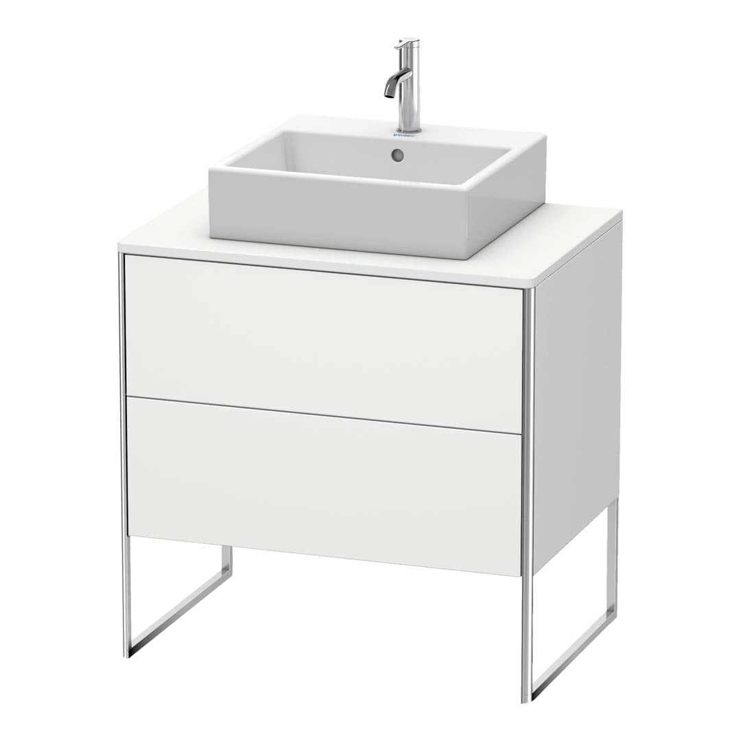 Duravit XSquare – Έπιπλο Νιπτήρα – 800 mm, για κονσόλα, 2 συρτάρια, νιπτήρας κέντρο, 800 x 548 x 778 mm – Nordic white Satin Matt, Lacquer (XS492003939)