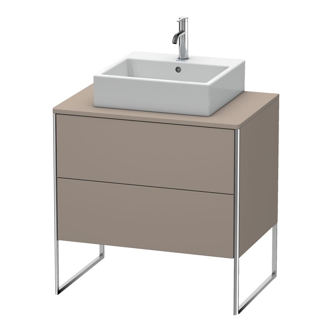 Duravit XSquare – Έπιπλο Νιπτήρα – 800 mm, για κονσόλα, 2 συρτάρια, νιπτήρας κέντρο, 800 x 548 x 778 mm – Basalte Matt, Decor (XS492004343)