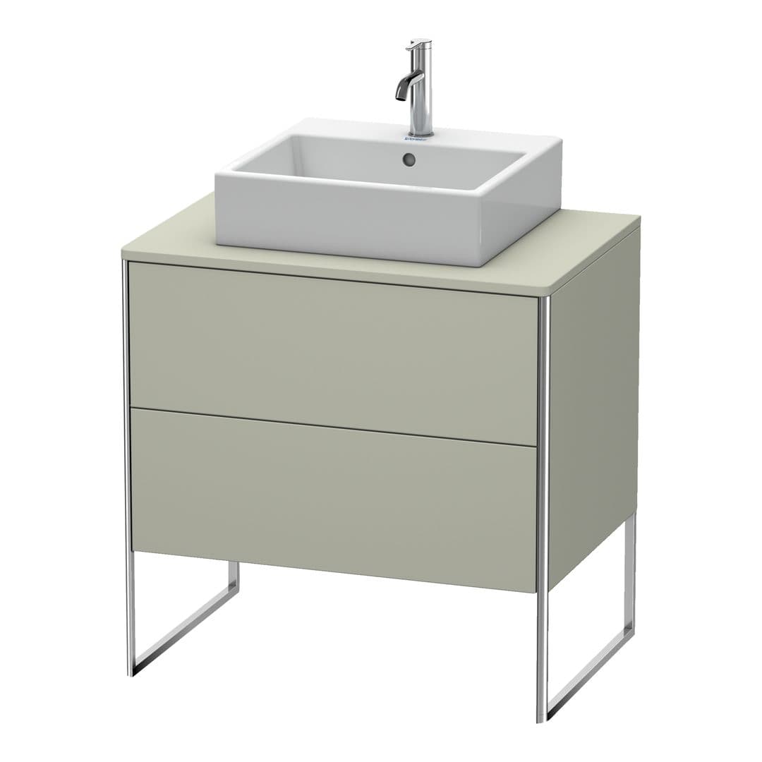 Duravit XSquare – Έπιπλο Νιπτήρα – 800 mm, για κονσόλα, 2 συρτάρια, νιπτήρας κέντρο, 800 x 548 x 778 mm – Taupe Satin Matt, Lacquer (XS492006060)