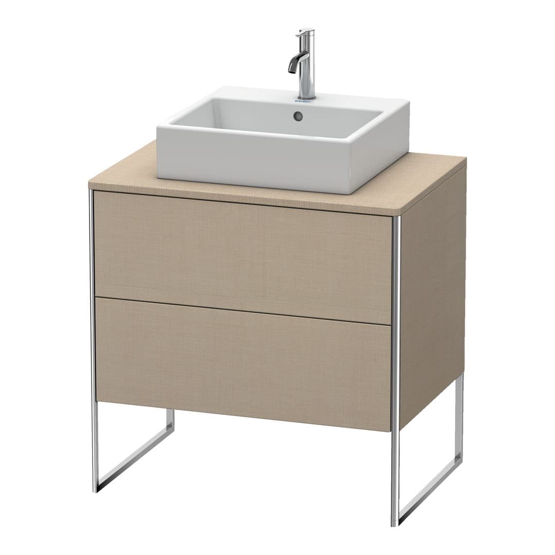 Duravit XSquare – Έπιπλο Νιπτήρα – 800 mm, για κονσόλα, 2 συρτάρια, νιπτήρας κέντρο, 800 x 548 x 778 mm – Linen Matt, Decor (XS492007575)