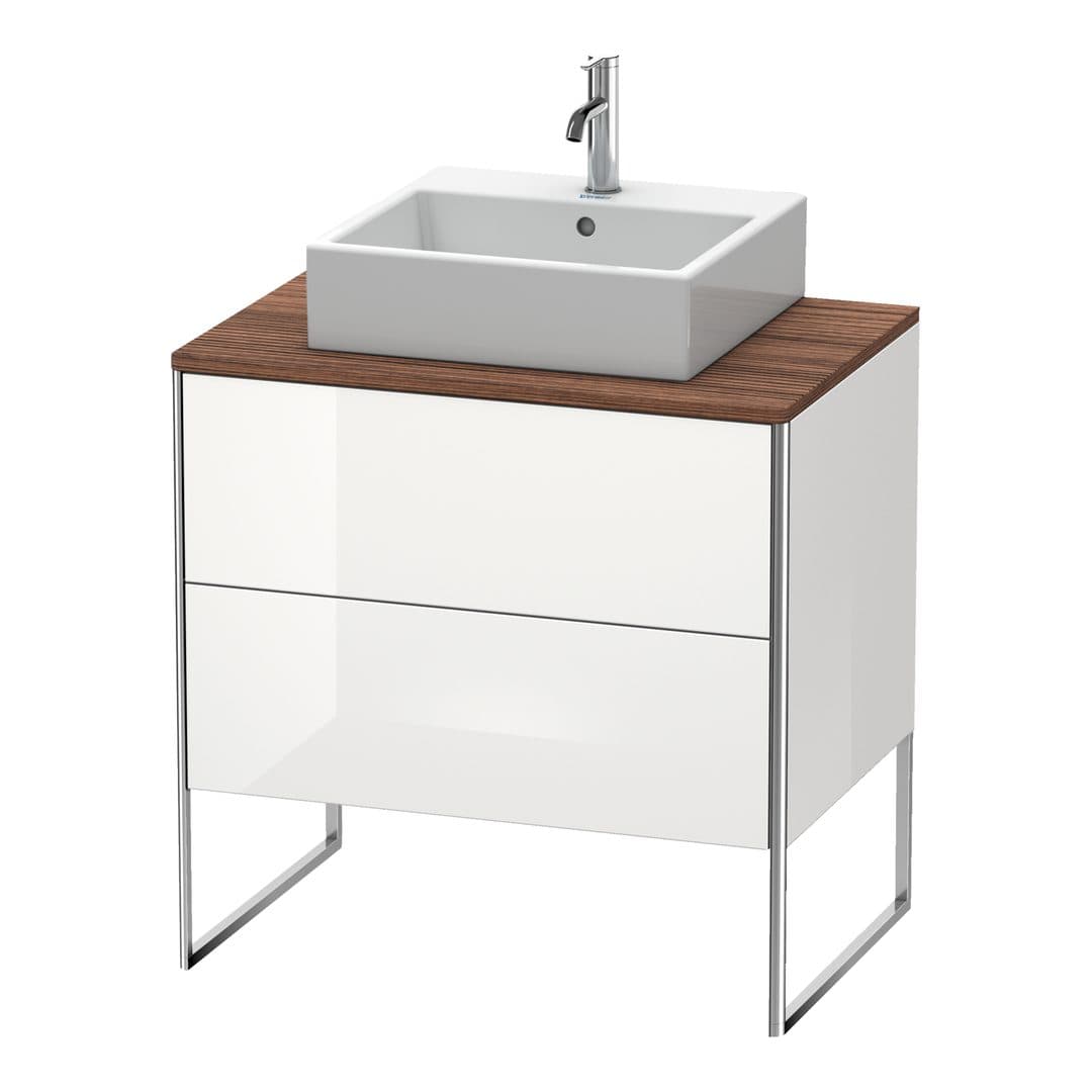 Duravit XSquare – Έπιπλο Νιπτήρα – 800 mm, για κονσόλα, 2 συρτάρια, νιπτήρας κέντρο, 800 x 548 x 778 mm – White High Gloss, Lacquer (XS492008585)