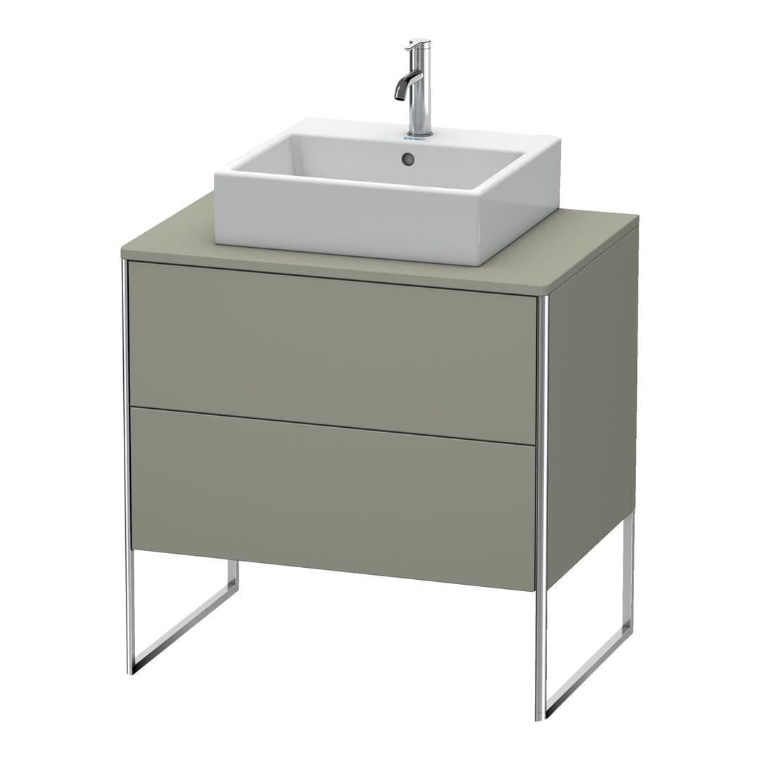 Duravit XSquare – Έπιπλο Νιπτήρα – 800 mm, για κονσόλα, 2 συρτάρια, νιπτήρας κέντρο, 800 x 548 x 778 mm – Stone grey Satin Matt, Lacquer (XS492009292)