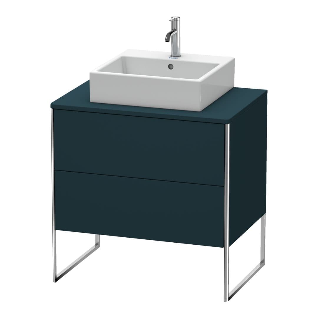 Duravit XSquare – Έπιπλο Νιπτήρα – 800 mm, για κονσόλα, 2 συρτάρια, νιπτήρας κέντρο, 800 x 548 x 778 mm – Night blue Satin Matt, Lacquer (XS492009898)