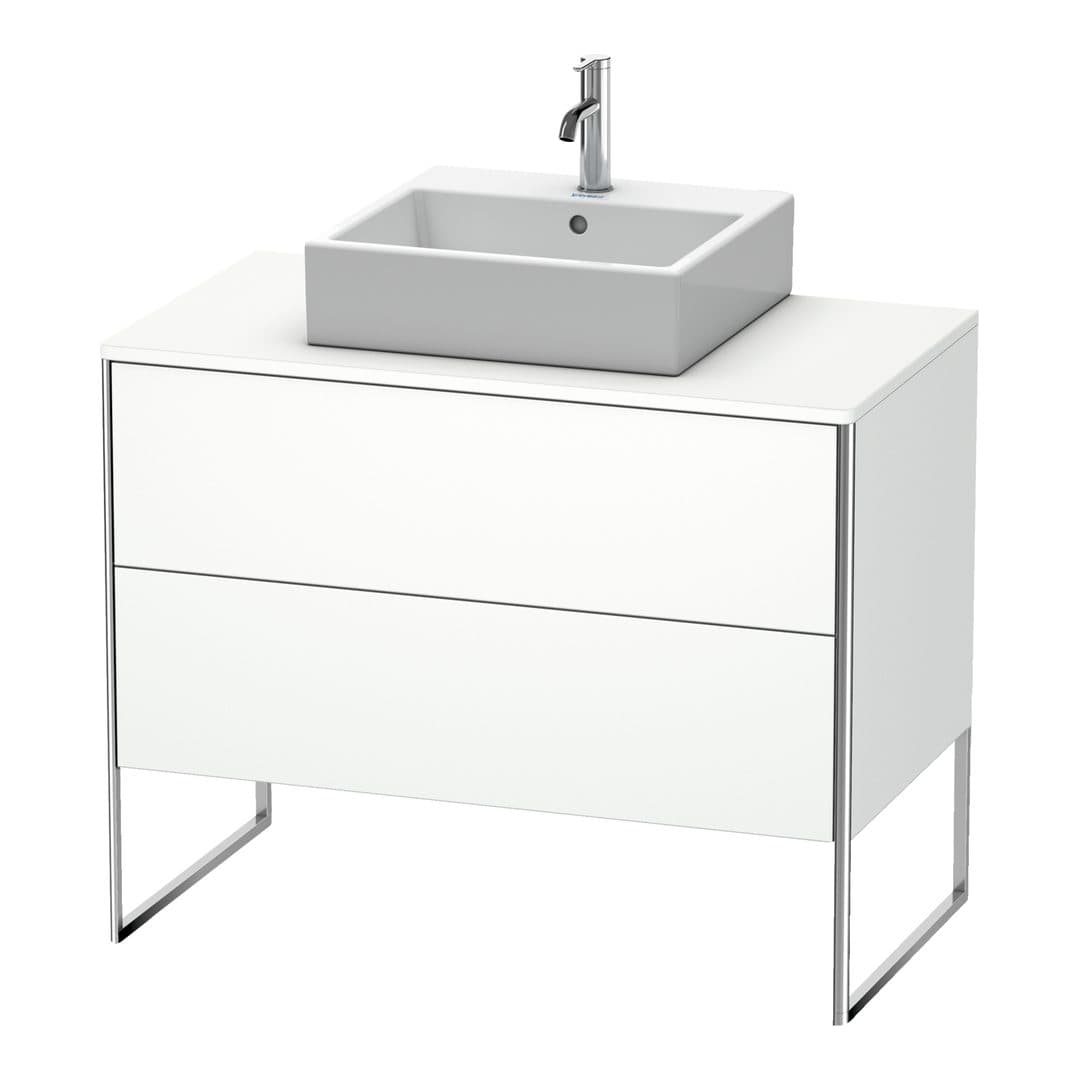 Duravit XSquare – Έπιπλο Νιπτήρα – 1000 mm, για κονσόλα, 2 συρτάρια, νιπτήρας κέντρο, 1000 x 548 x 778 mm – White Matt, Decor (XS492101818)