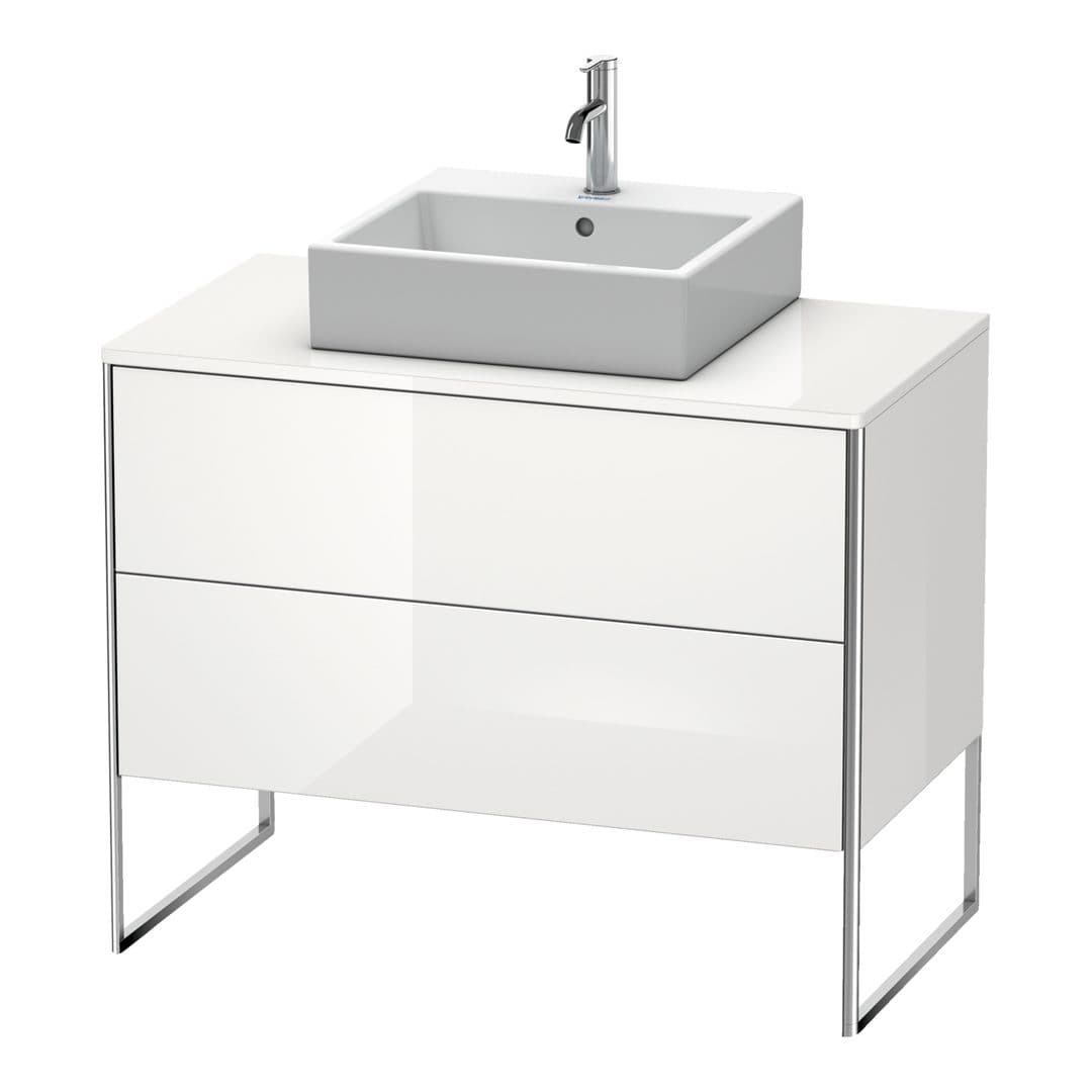 Duravit XSquare – Έπιπλο Νιπτήρα – 1000 mm, για κονσόλα, 2 συρτάρια, νιπτήρας κέντρο, 1000 x 548 x 778 mm – White High Gloss, Lacquer (XS492108585)