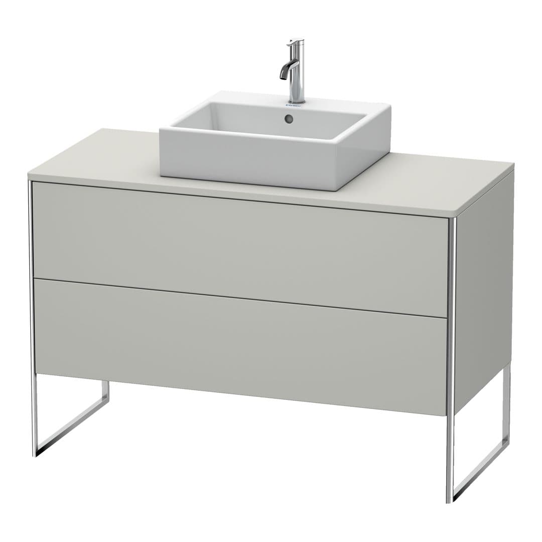 Duravit XSquare – Έπιπλο Νιπτήρα – 1200 mm, για κονσόλα, 2 συρτάρια, νιπτήρας κέντρο, 1200 x 548 x 778 mm – Concrete grey Matt, Decor (XS492200707)