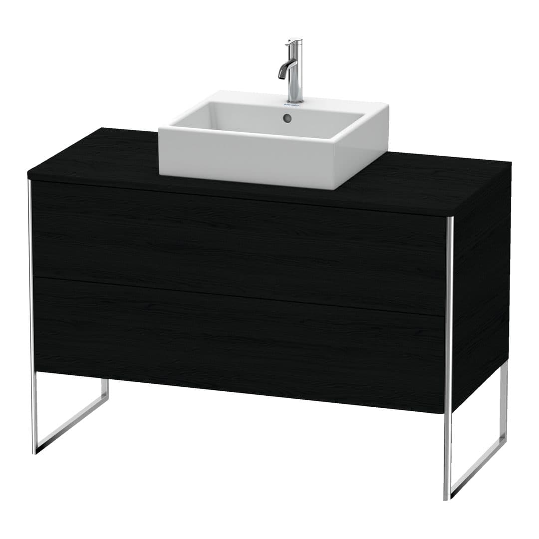 Duravit XSquare – Έπιπλο Νιπτήρα – 1200 mm, για κονσόλα, 2 συρτάρια, νιπτήρας κέντρο, 1200 x 548 x 778 mm – Black oak Matt, Decor (XS492201616)