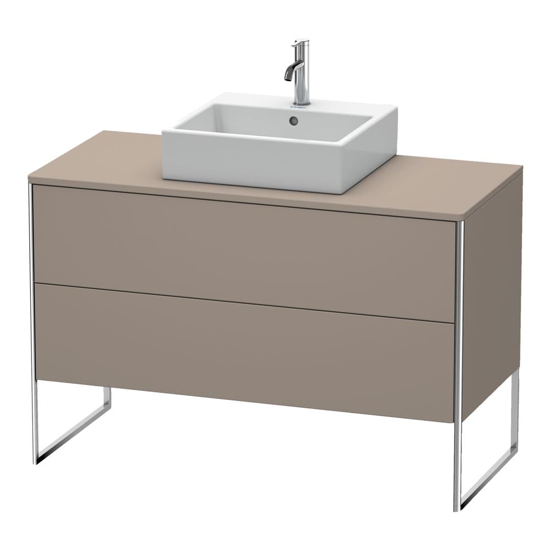 Duravit XSquare – Έπιπλο Νιπτήρα – 1200 mm, για κονσόλα, 2 συρτάρια, νιπτήρας κέντρο, 1200 x 548 x 778 mm – Basalte Matt, Decor (XS492204343)