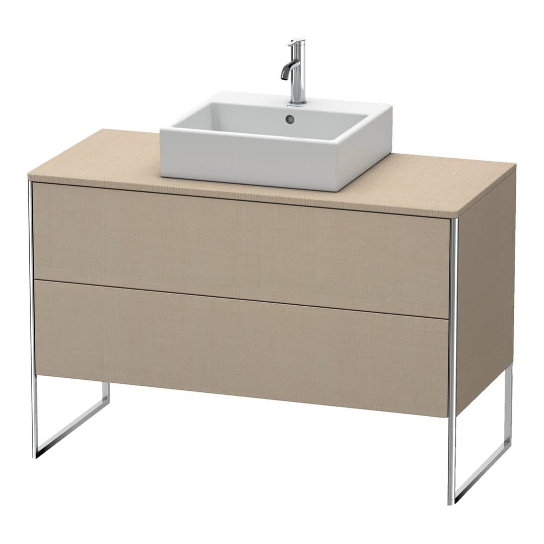 Duravit XSquare – Έπιπλο Νιπτήρα – 1200 mm, για κονσόλα, 2 συρτάρια, νιπτήρας κέντρο, 1200 x 548 x 778 mm – Linen Matt, Decor (XS492207575)