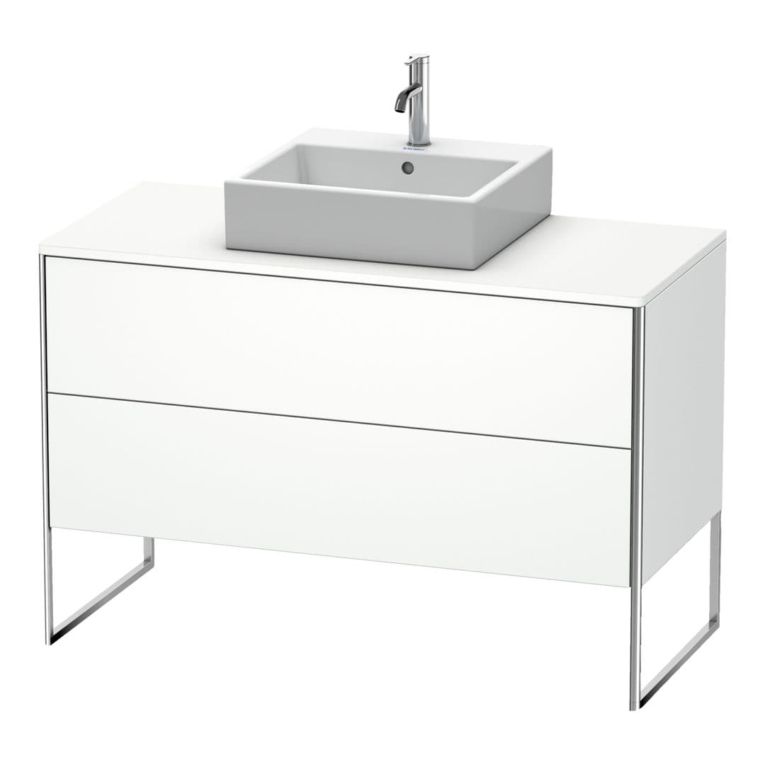 Duravit XSquare – Έπιπλο Νιπτήρα – 1200 mm, για κονσόλα, 2 συρτάρια, νιπτήρας κέντρο, 1200 x 548 x 778 mm – White Super Matt, Decor (XS492208484)