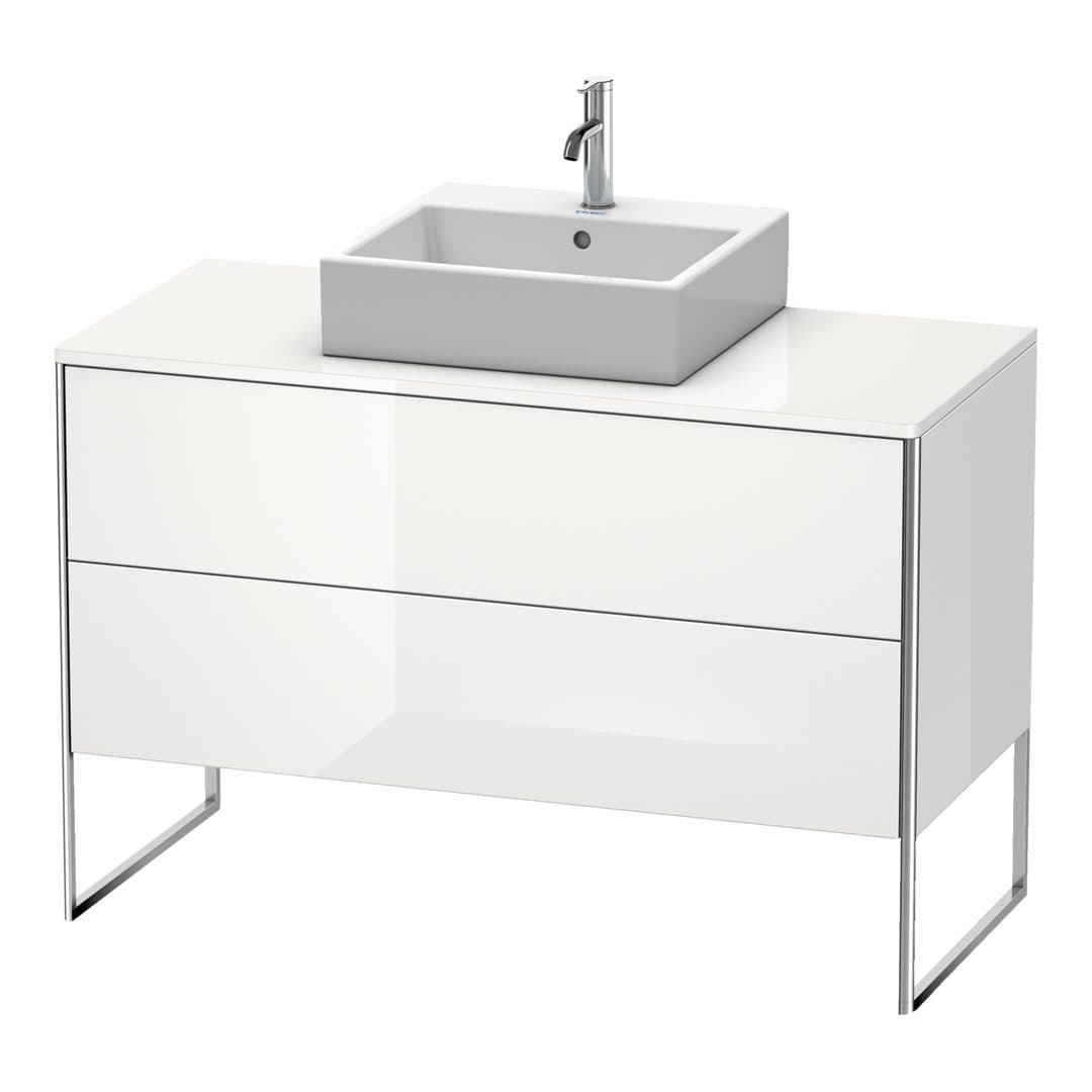 Duravit XSquare – Έπιπλο Νιπτήρα – 1200 mm, για κονσόλα, 2 συρτάρια, νιπτήρας κέντρο, 1200 x 548 x 778 mm – White High Gloss, Lacquer (XS492208585)