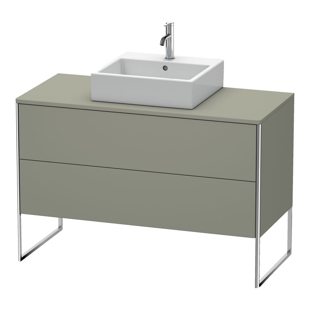 Duravit XSquare – Έπιπλο Νιπτήρα – 1200 mm, για κονσόλα, 2 συρτάρια, νιπτήρας κέντρο, 1200 x 548 x 778 mm – Stone grey Satin Matt, Lacquer (XS492209292)