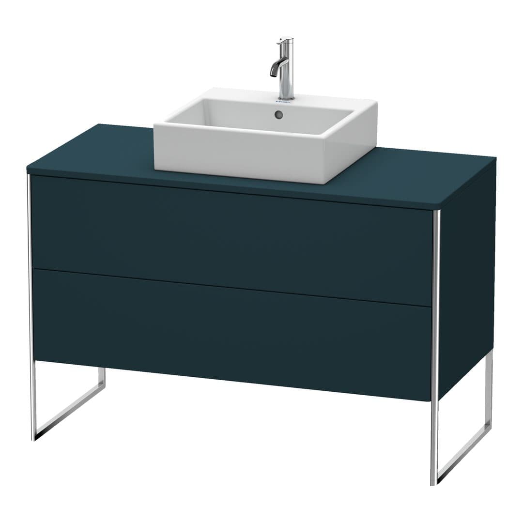 Duravit XSquare – Έπιπλο Νιπτήρα – 1200 mm, για κονσόλα, 2 συρτάρια, νιπτήρας κέντρο, 1200 x 548 x 778 mm – Night blue Satin Matt, Lacquer (XS492209898)