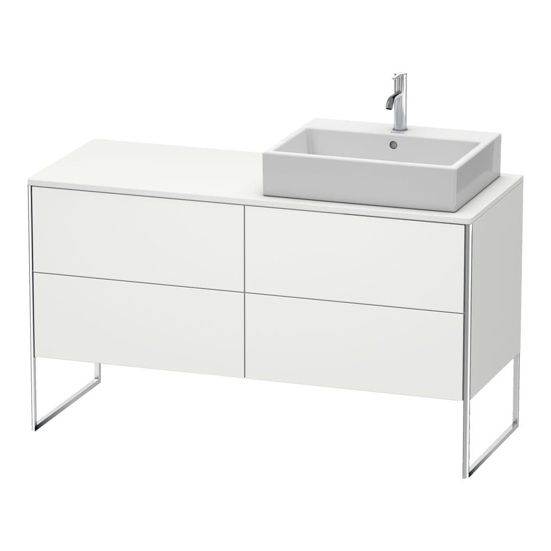 Duravit XSquare – Έπιπλο Νιπτήρα – 1400 mm, για κονσόλα, 4 συρτάρια, νιπτήρας δεξιά, 1400 x 548 x 778 mm – Nordic white Satin Matt, Lacquer (XS4923R3939)