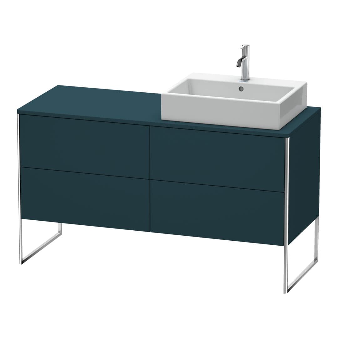 Duravit XSquare – Έπιπλο Νιπτήρα – 1400 mm, για κονσόλα, 4 συρτάρια, νιπτήρας δεξιά, 1400 x 548 x 778 mm – Night blue Satin Matt, Lacquer (XS4923R9898)