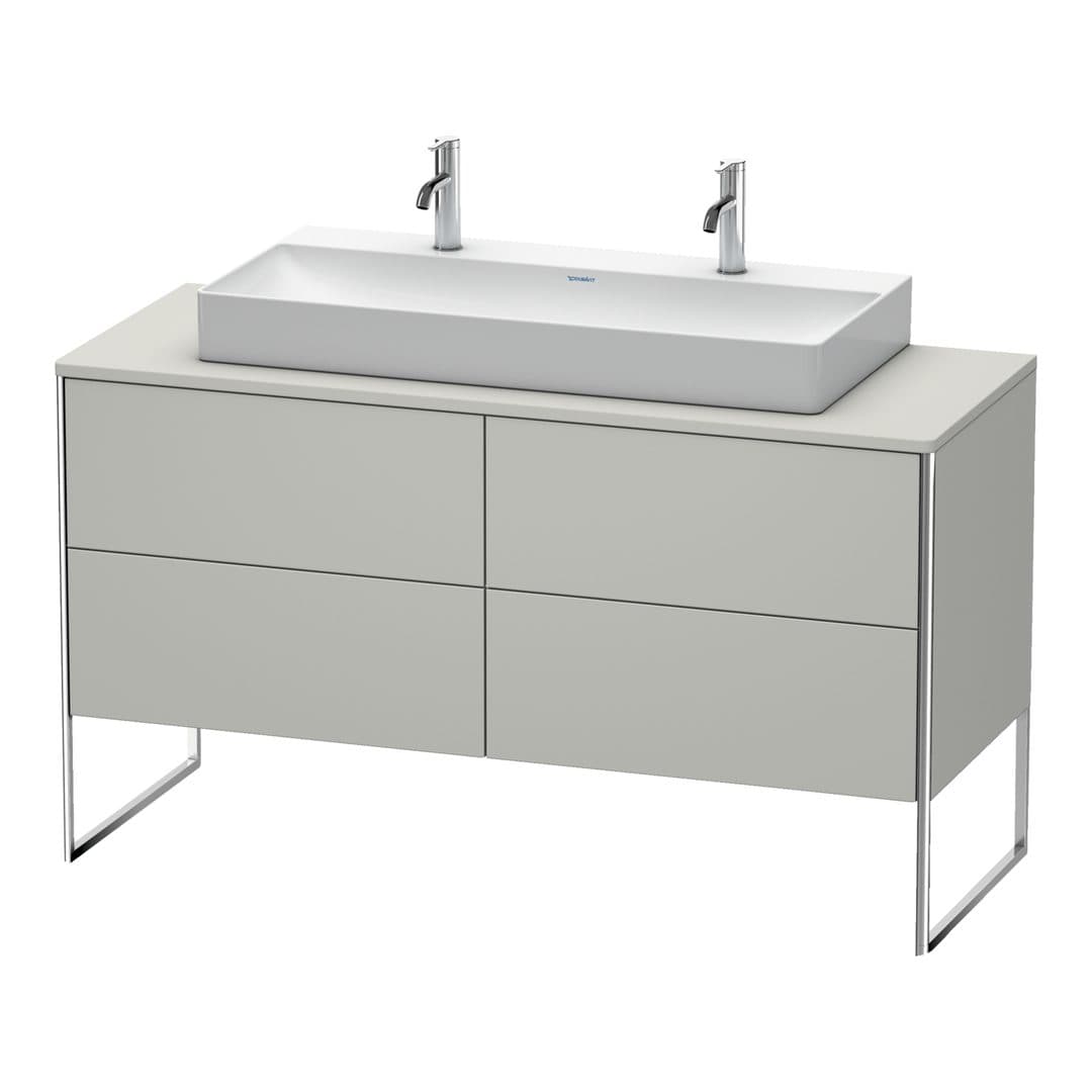 Duravit XSquare – Έπιπλο Νιπτήρα – 1400 mm, για κονσόλα, 4 συρτάρια, νιπτήρας κέντρο, 1400 x 548 x 778 mm – Concrete grey Matt, Decor (XS4925M0707)