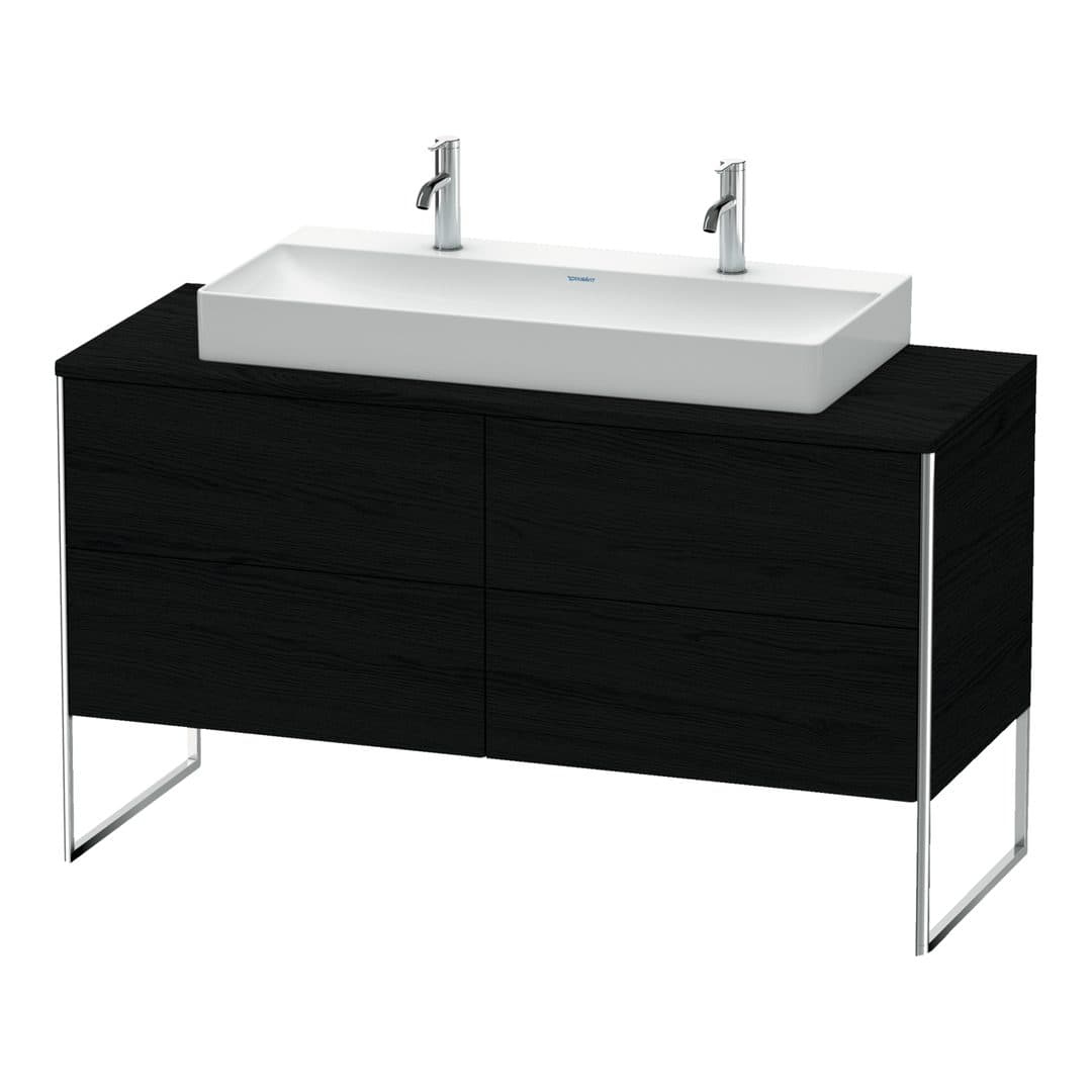 Duravit XSquare – Έπιπλο Νιπτήρα – 1400 mm, για κονσόλα, 4 συρτάρια, νιπτήρας κέντρο, 1400 x 548 x 778 mm – Black oak Matt, Decor (XS4925M1616)