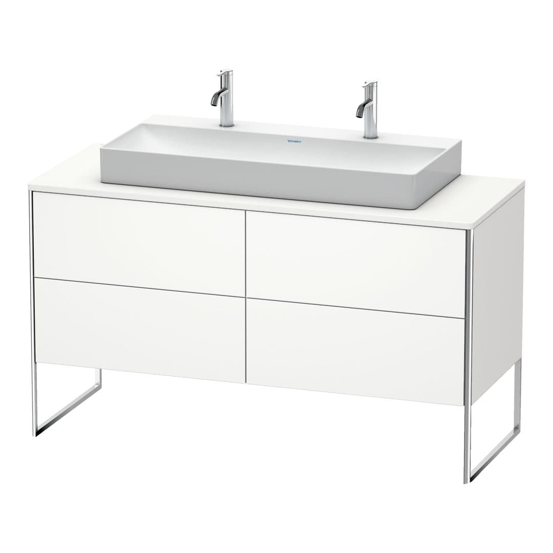 Duravit XSquare – Έπιπλο Νιπτήρα – 1400 mm, για κονσόλα, 4 συρτάρια, νιπτήρας κέντρο, 1400 x 548 x 778 mm – White Satin Matt, Lacquer (XS4925M3636)