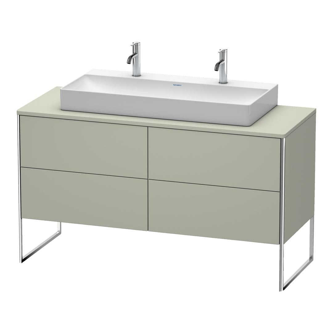 Duravit XSquare – Έπιπλο Νιπτήρα – 1400 mm, για κονσόλα, 4 συρτάρια, νιπτήρας κέντρο, 1400 x 548 x 778 mm – Taupe Satin Matt, Lacquer (XS4925M6060)