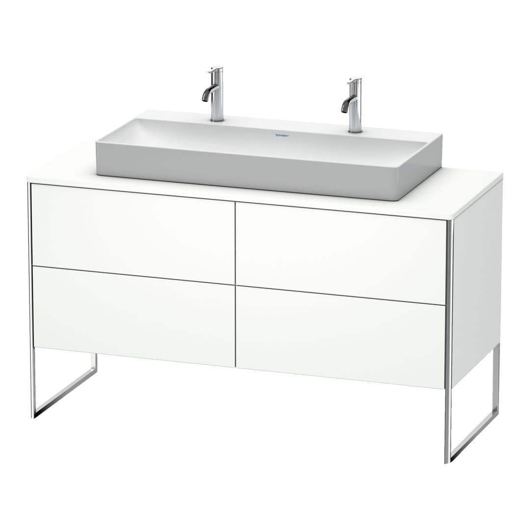 Duravit XSquare – Έπιπλο Νιπτήρα – 1400 mm, για κονσόλα, 4 συρτάρια, νιπτήρας κέντρο, 1400 x 548 x 778 mm – White Super Matt, Decor (XS4925M8484)