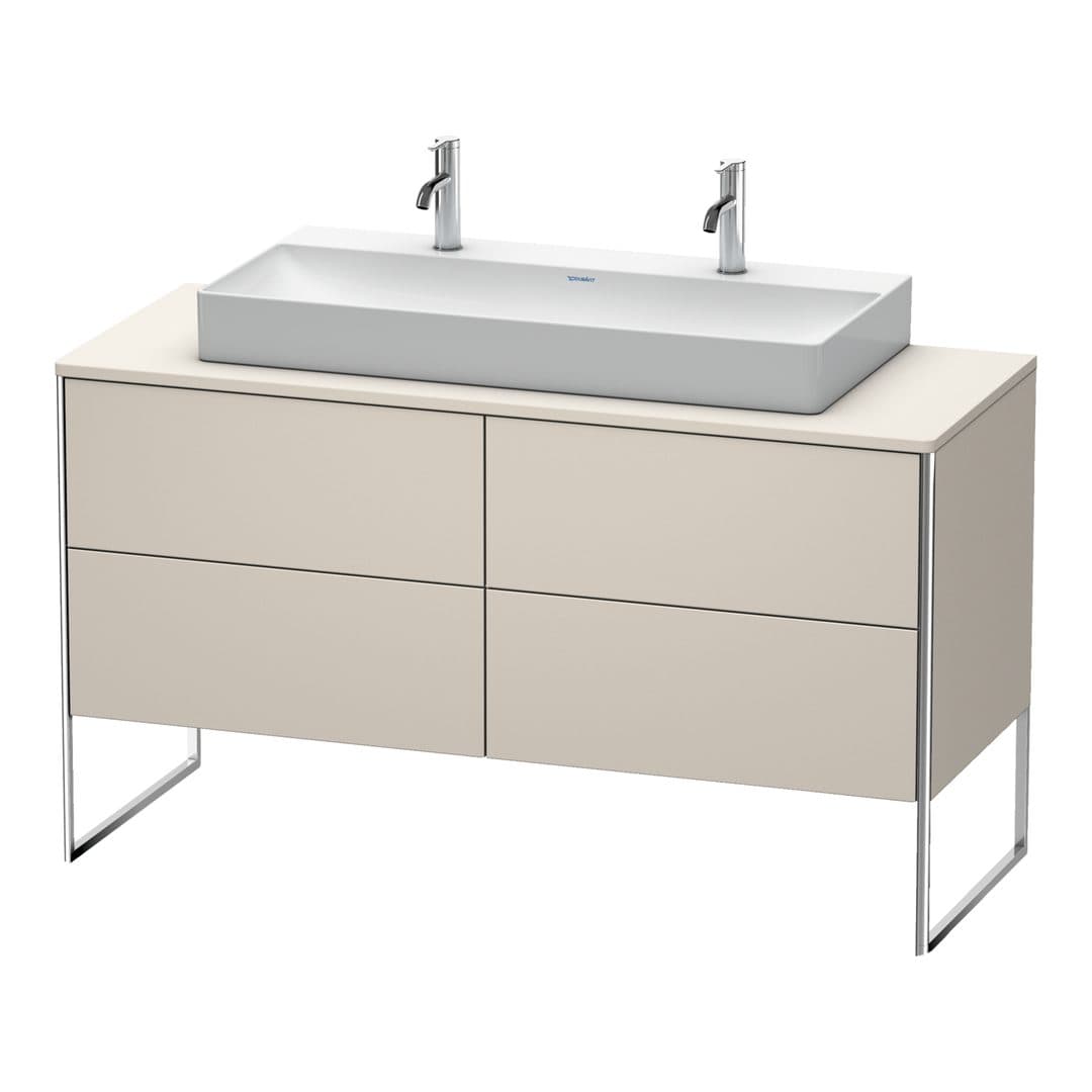 Duravit XSquare – Έπιπλο Νιπτήρα – 1400 mm, για κονσόλα, 4 συρτάρια, νιπτήρας κέντρο, 1400 x 548 x 778 mm – Taupe Matt, Decor (XS4925M9191)