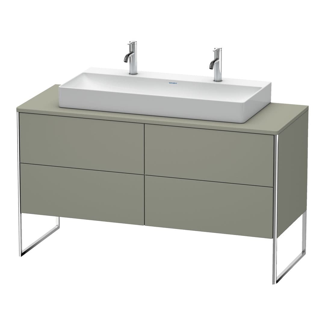 Duravit XSquare – Έπιπλο Νιπτήρα – 1400 mm, για κονσόλα, 4 συρτάρια, νιπτήρας κέντρο, 1400 x 548 x 778 mm – Stone grey Satin Matt, Lacquer (XS4925M9292)