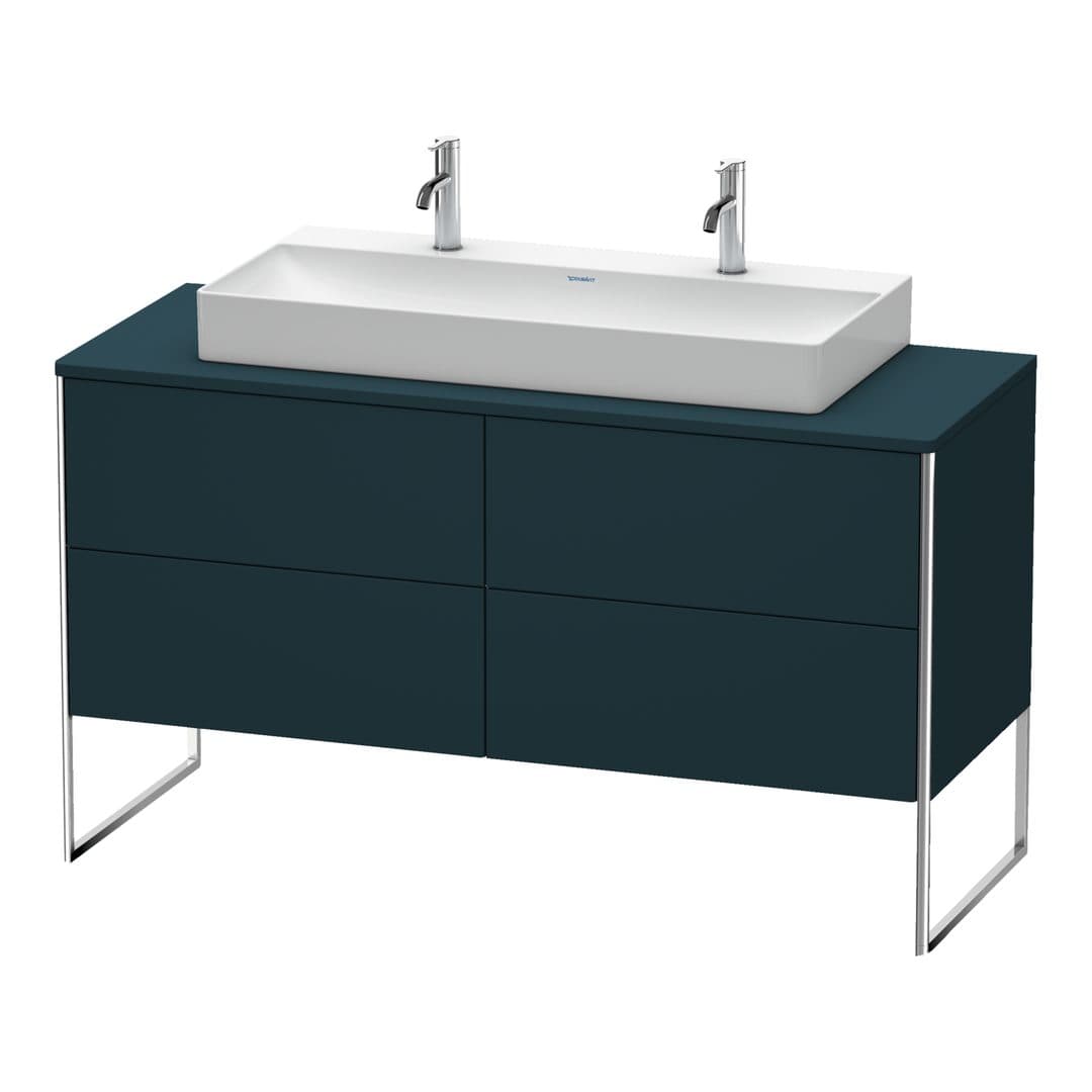 Duravit XSquare – Έπιπλο Νιπτήρα – 1400 mm, για κονσόλα, 4 συρτάρια, νιπτήρας κέντρο, 1400 x 548 x 778 mm – Night blue Satin Matt, Lacquer (XS4925M9898)