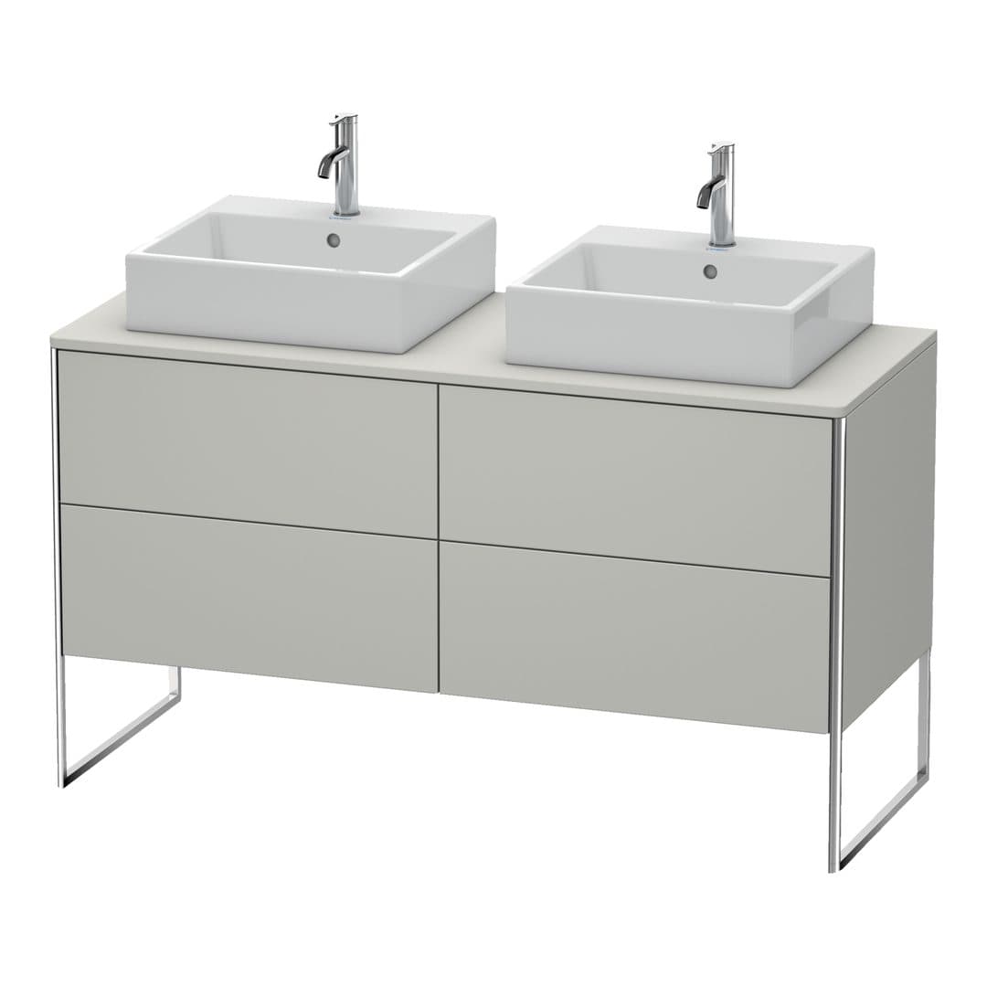 Duravit XSquare – Έπιπλο Νιπτήρα – 1400 mm, για κονσόλα, 4 συρτάρια, 1400 x 548 x 778 mm – Concrete grey Matt, Decor (XS4926B0707)