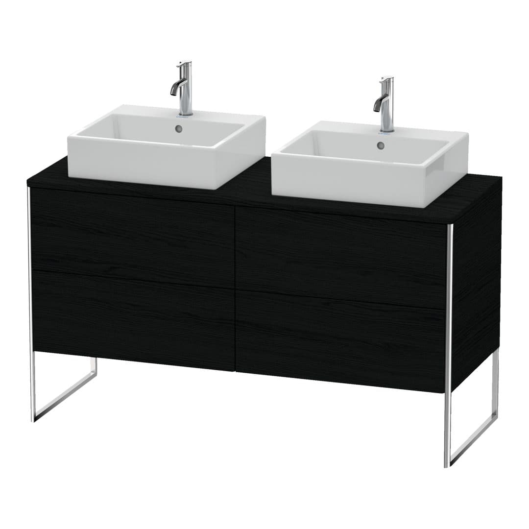 Duravit XSquare – Έπιπλο Νιπτήρα – 1400 mm, για κονσόλα, 4 συρτάρια, 1400 x 548 x 778 mm – Black oak Matt, Decor (XS4926B1616)
